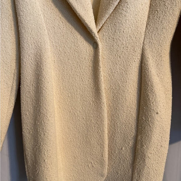 Vintage Bettina Riedel Cream Blazer Dress Petite S USA 90s - Picture 5 of 11